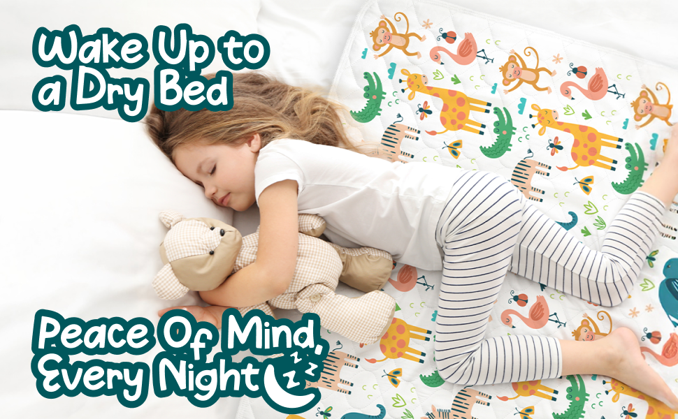 Wake up to a dry bed: Peace of mind for you and your child, so an accident means a quick pad change rather than stripping the whole bed in the middle of the night.